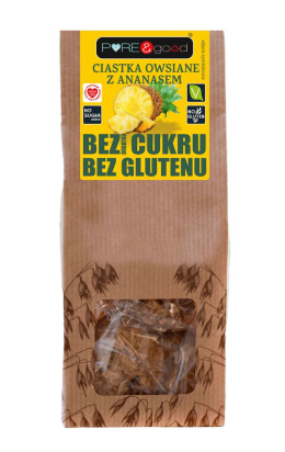 CIASTKA OWSIANE Z ANANASEM BEZ DODATKU CUKRU BEZGLUTENOWE 150g