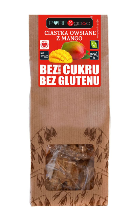 CIASTKA OWSIANE Z MANGO BEZ DODATKU CUKRU BEZGLUTENOWE 150g